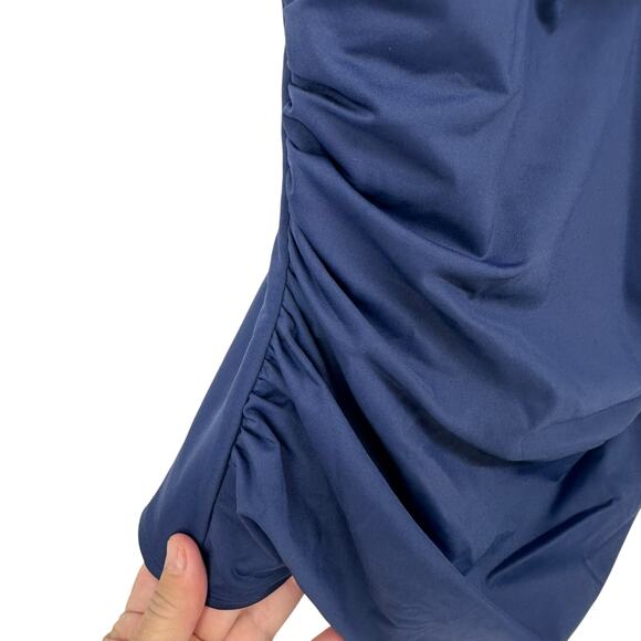 NEW Cupshe Blue X Iskra Ruffled V-Neck Tummy Control One Piece Plus Size 3X - Picture 2 of 9